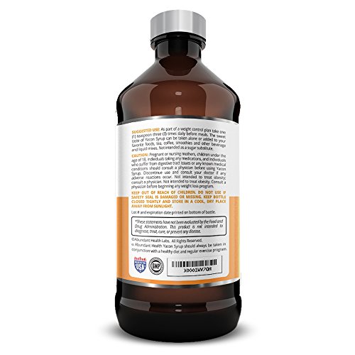100% PURE ORGANIC YACON SYRUP from PERU - Great Tasting and Naturally Sweet Without Sugar - Premium Formula from Yacon Root Contains Prebiotic FOS for thumbnail