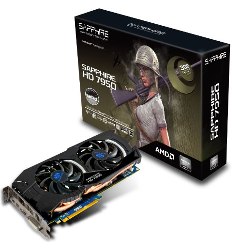 Sapphire 11196-02-40G Radeon HD 7950 3GB DDR5 HDMI / DVI-I / Dual Mini DP PCI-Express OC Version Graphics Card thumbnail