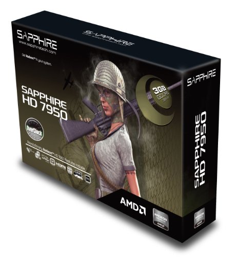 Sapphire 11196-02-40G Radeon HD 7950 3GB DDR5 HDMI / DVI-I / Dual Mini DP PCI-Express OC Version Graphics Card thumbnail
