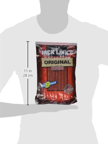 Jack Link's Original Beef Sticks Big 9-Pack, 7.2-Ounce Bag (Pack of 3)