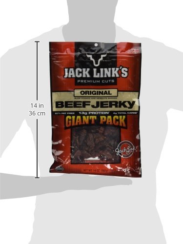 Jack Links Premium Cuts Original Slow Cooked and Mesquite Smoked Beef Jerky 14 Ounce Giant Pack thumbnail