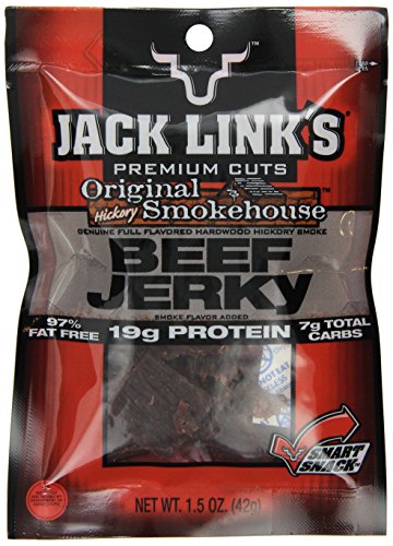 Jack Link's Original Hickory Smokehouse Beef Jerky, 1.5-Ounce Bags (Pack of 10)