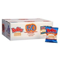 Ruffles Potato Chips, Cheddar & Sour Cream, 1 Oz, 50-Count (Pack of 2)