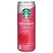 Starbucks Refreshers Strawberry Lemonade Drink, 12 Oz(Pack of 4)