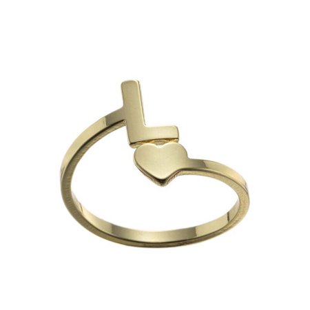 Lj#3439 Fashion 26 English Letter Opening Rings Stainless Steel Girls Love Retro Jewelry T8#3439 VB8