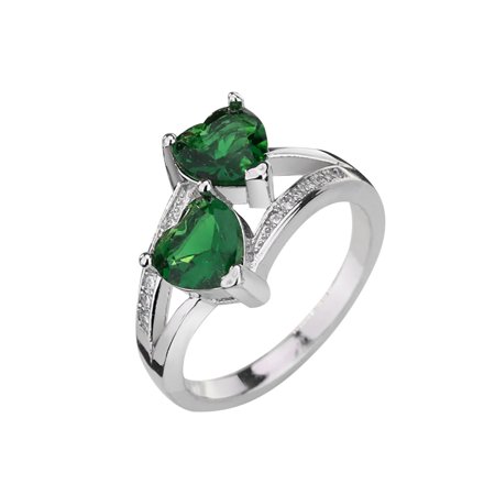 F#8306，Heart to Heart Romantic 6 Colors Ladies Wedding Copper Ring Ring Size 6-10，P#8306 UA6