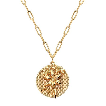 Fashion Exquisite Relief Flowers Necklace Jewelry from January to December SA9