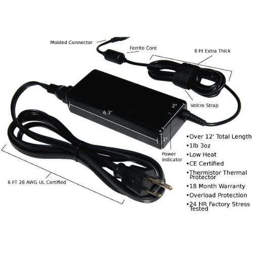 Premium AC Adapter for HP Pavilion Dv6-1128 Dv6-1129 Dv6-1131 Dv6-1132 thumbnail