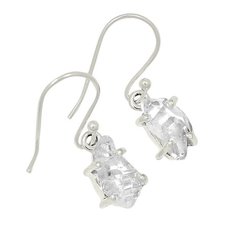 Natural Herkimer Diamond - USA 925 Sterling Silver Earring Jewelry ALLE-8654