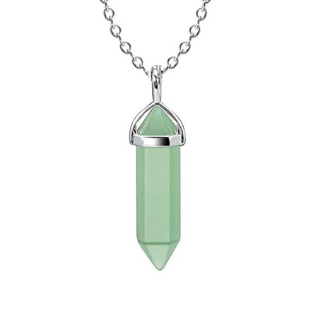 A#4973，Gift for Women Rose Quartz Necklace for Women Healing Crystal Necklace Hexagonal Point Real Gemstone Layered Necklace