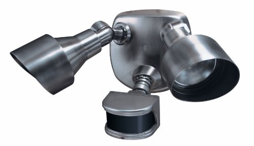 Heath Zenith SL-5797-NB-C 270-Degree Halogen Motion Sensing Security Light, Brushed Nickel