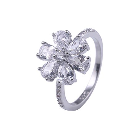 G#8835，Christmas Ornament Snowflake Ring Christmas Ornament Gift for Women Ring Jewelry，O*8835 YF4