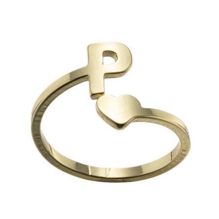 Lj#3443 Fashion 26 English Letter Opening Rings Stainless Steel Girls Love Retro Jewelry T8#3443 EO1