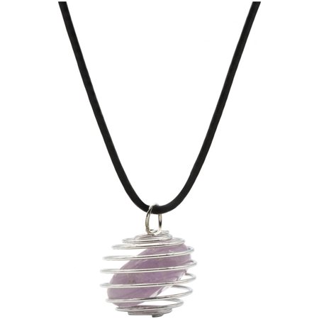 F#2289，Hexagonal Crystal Stone Necklace for Women Irregular Natural Wrapped Wire Chakra Rainbow Gemstone Pendant Jewelry Allo