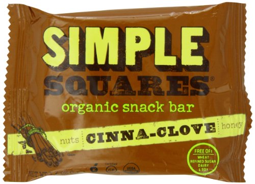 Simple Squares Organic Snack Bar Cinna-Clove -- 12 Bars