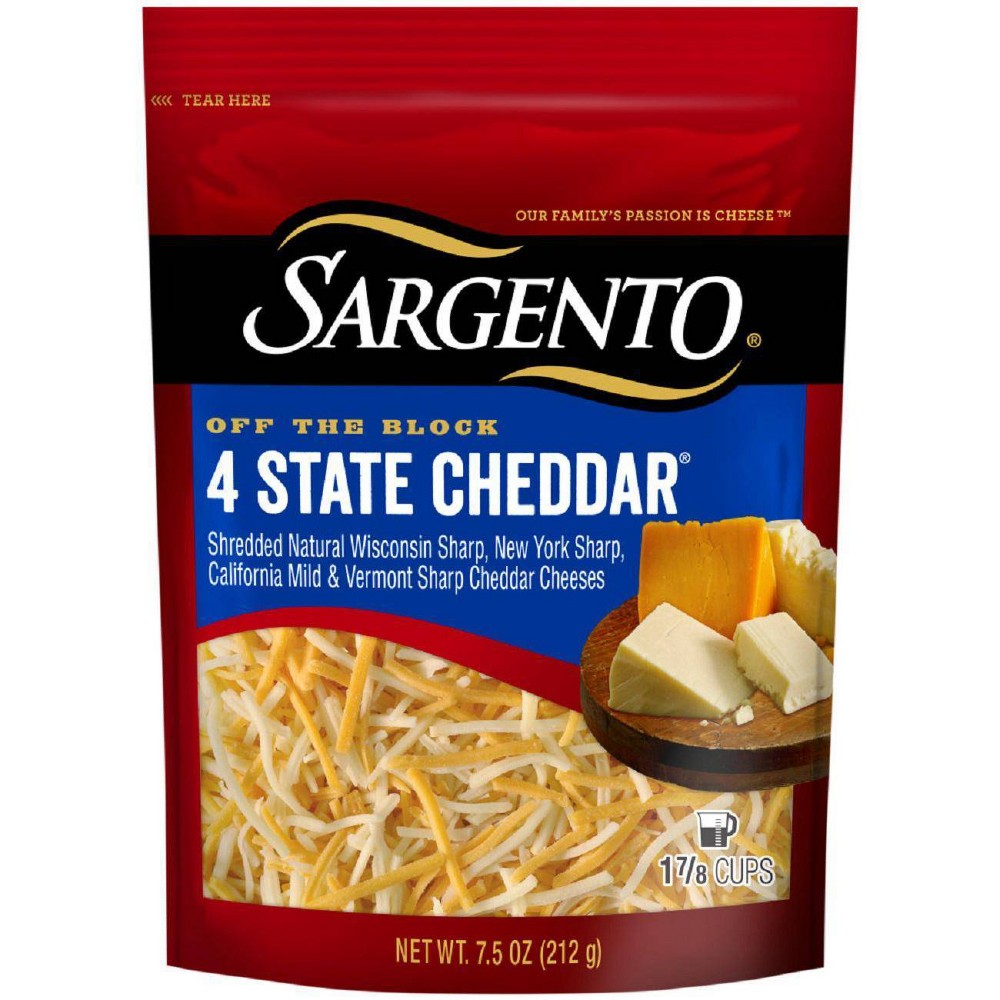 Sargento 4 State Natural Cheddar Shredded Cheese - 7.5oz