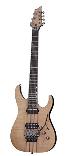 Schecter Guitar Research Banshee Elite-7 with Floyd Rose and Sustainiac Seven-String Electric Guitar Gloss Natural