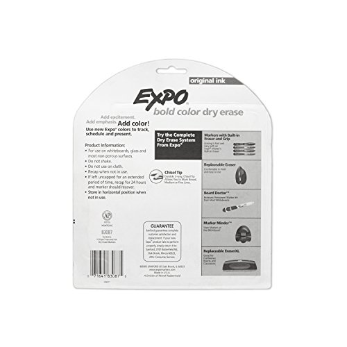 Expo Original Dry Erase Markers, Chisel Tip, 12-Pack, Assorted Colors thumbnail