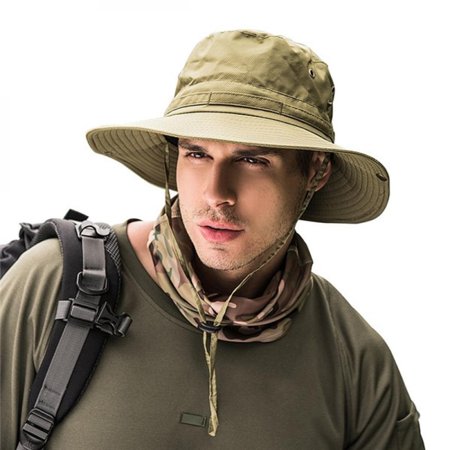 MEROTABLE Unisex Foldable Folding Lightweight Breathable Sunshade Bucket Hat Cap Green