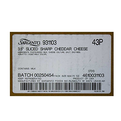 Sargento Sliced Sharp Cheddar, 21 Ounce -- 18 per Case. thumbnail