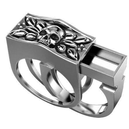 F#5674，Men Punk Style Skull Headgear Ring Dual-Use Exquisite Creative Ring6-13，P#5674 HC5