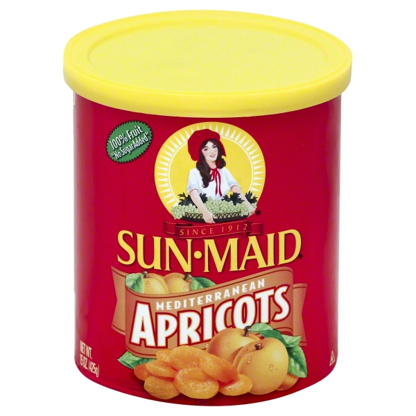 Sun-Maid Mediterranean Dried Apricots  Dried Fruit Snack  15 Oz Canister