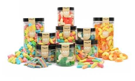 CBD Gummies from JustCBD (250mg-3000mg) 3000mg Watermelon Rings