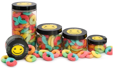 Happy Hemp CBD Neon Gummy Rings 1500mg Gummy Neon Rings