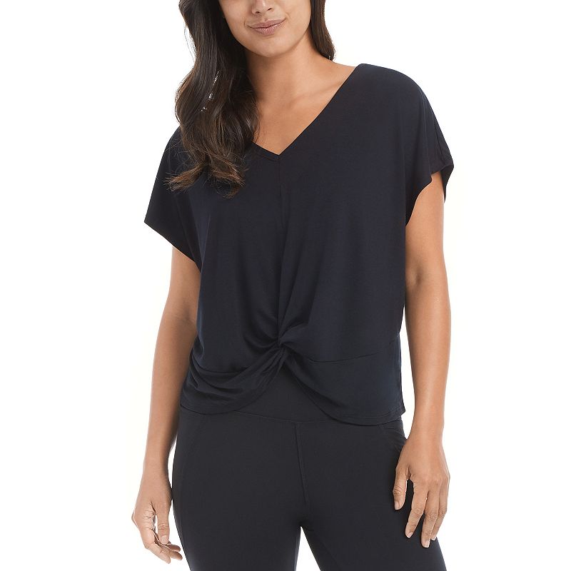 Women's Danskin Twist-Front Top, Size: Small, Oxford