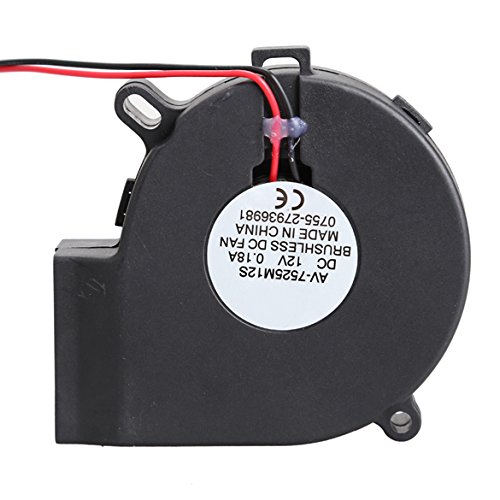 Vktech Brushless DC Cooling Blower Fan Sleeve-bearing 7525S 12V 0.18A 75x33mm