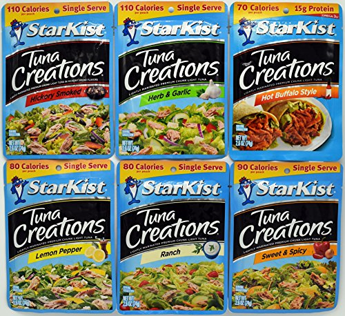 Starkist Tuna Creations Variety Pack, 2.6-Ounce Pouch, 6 Flavors, 11 Pouches of Each Flavor, 66 Pouches Total