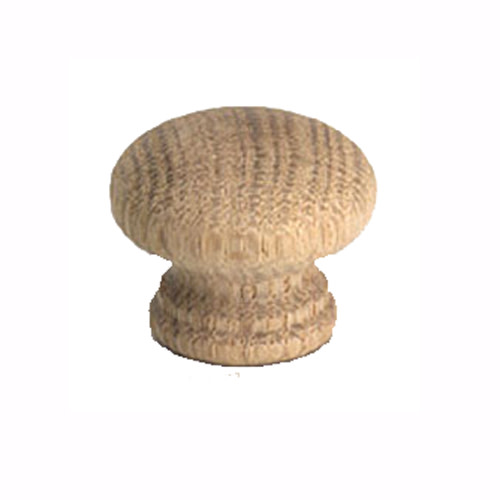 Berenson 3460 Appalachia 1-5/16 Inch Round Unfinished Wood Rustic Cabinet Knob / Wood Drawer Knob Unlacquered Oak Cabinet Hardware Knobs Mushroom