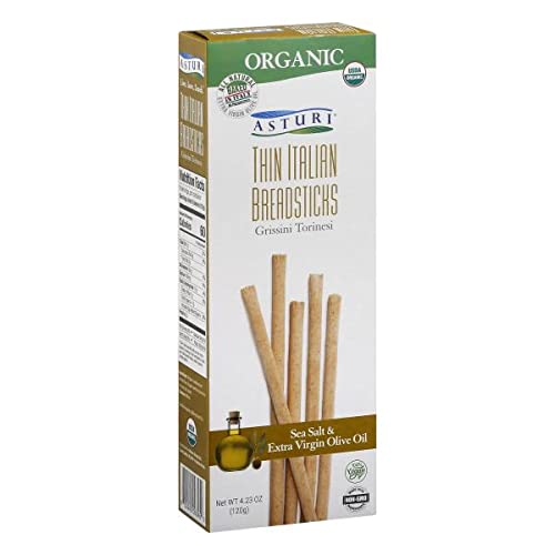 ORGANIC SEA SALT AND EXTRA VIRGIN OLIVE OIL THIN ITALIAN BREADSTICKS,