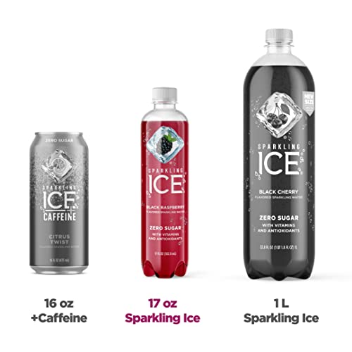 Sparkling ICE, Black Raspberry Sparkling Water, Zero Sugar Flavored Water, with Vitamins and Antioxidants, Low Calorie Beverage, 17 Fl Oz Bottles (Pac thumbnail