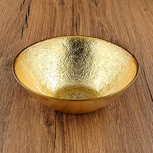 Red Pomegranate Collection 4973-1 6 in. Aura Soup Bowls  Gold - Set of 4