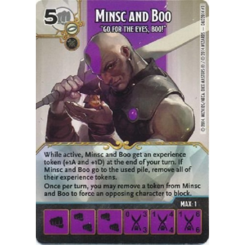 Dice Masters Dungeons & Dragons Dice Masters: D&D Forgotten Realms: Battle for Faerun: Minsc and Boo - Go for the Eyes  Boo! (Promo Card & Die) Tablet