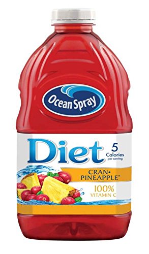Ocean Spray Diet Cran-Pineapple Juice Drink, 64 Ounce Bottles (Pack of 8)