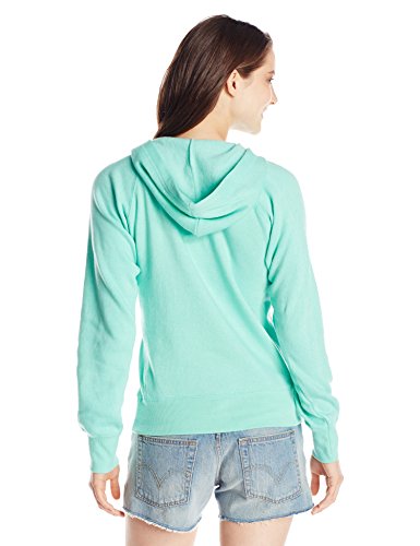 Ocean Drive Junior's Lace up Pullover Hoody Sweatshirt, Mint Heather Maui, Large thumbnail