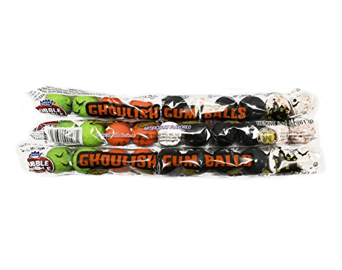 Dubble Bubble Ghoulish Gumballs - 10 Ball Tube  3 Packs