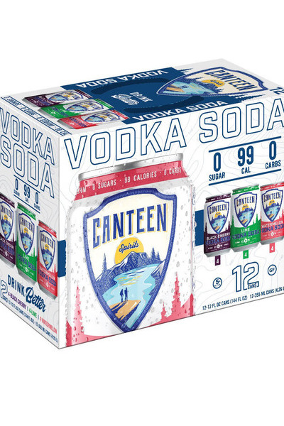 Canteen Spirits Vodka Soda Variety Pack Ready-to-drink - 8x 12oz Cans