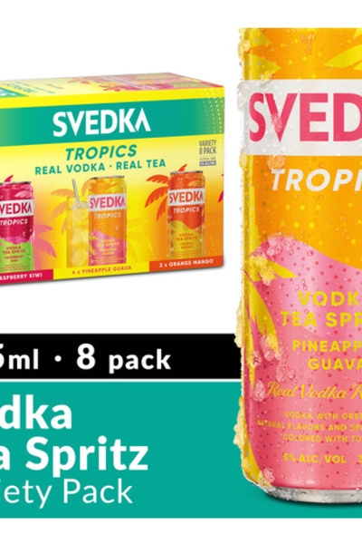 SVEDKA Tropics Variety Pack Vodka Tea Spritz Canned Cocktail Ready-to-drink - 8x 12oz Cans