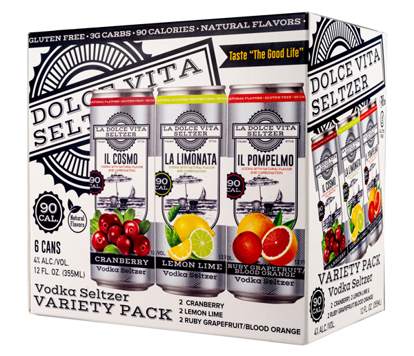La Dolce Vita Seltzer Variety Pack Ready-to-drink - 6x 12oz Cans