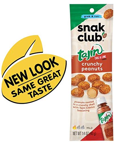 Snak Club Tajin Chili & Lime Seasoned Crunchy Peanuts (12 1.4 Single Serve Bags)… thumbnail