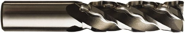 Seco Square End Mill: 0.6299'' Dia, 1.2598'' LOC, 4 Flutes, Cobalt - Single End, Bright Finish, Spiral Flute, 35  Helix, Centercutting, RH Cut, RH