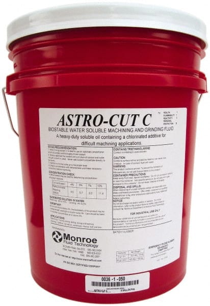 Monroe Fluid Technology Astro-Cut C 5 Gal Pail Cutting & Grinding Fluid - Water Soluble, for Use on Ferrous Metals | Part #0036-1-050