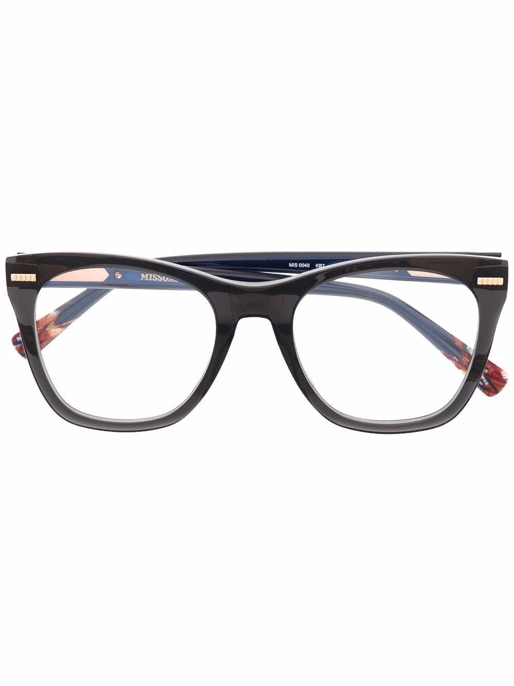 MISSONI EYEWEAR MIS 0049 Square-frame Glasses - Grey