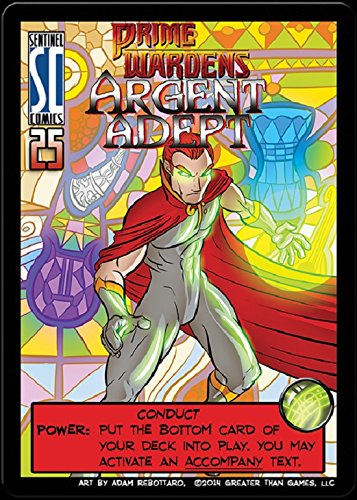 Sentinels of the Multiverse : PRIME WARDEN HERO Expansion Promo - Prime Warden ARGENT ADEPT