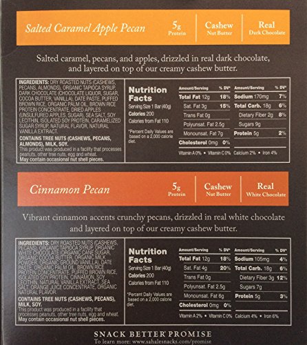 Sahale Snacks Layered Nut Bars 18 Count Variety Pack thumbnail