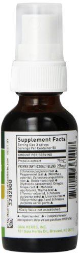 Gaia Herbs Echinacea Goldenseal Propolis Throat Spray, 1 Ounce (Pack of 2) thumbnail