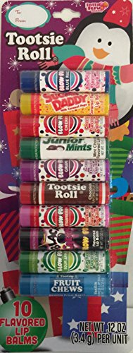 Tootsie Roll 10 Flavored Lip Balms Christmas Packaging